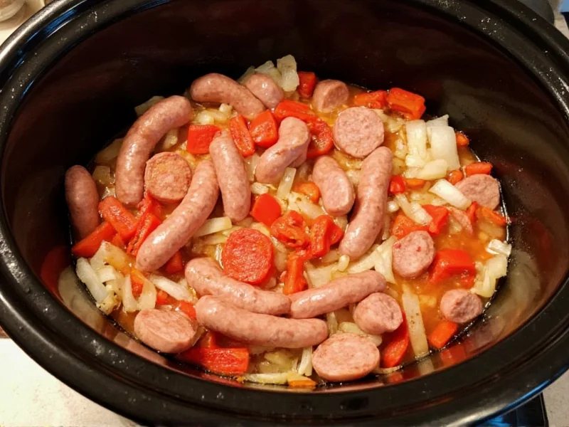 sausage peppers onions crockpot