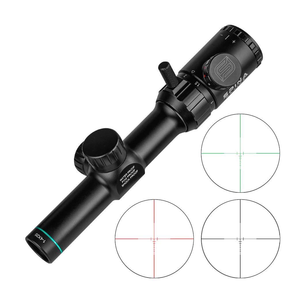 

SPINA Tactical 1-4x20 hunting gun rifle scope shockproof ar15 optical sights