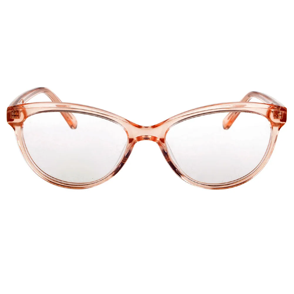

Unisex fashion transparent brown acetate optical eyeframe optical