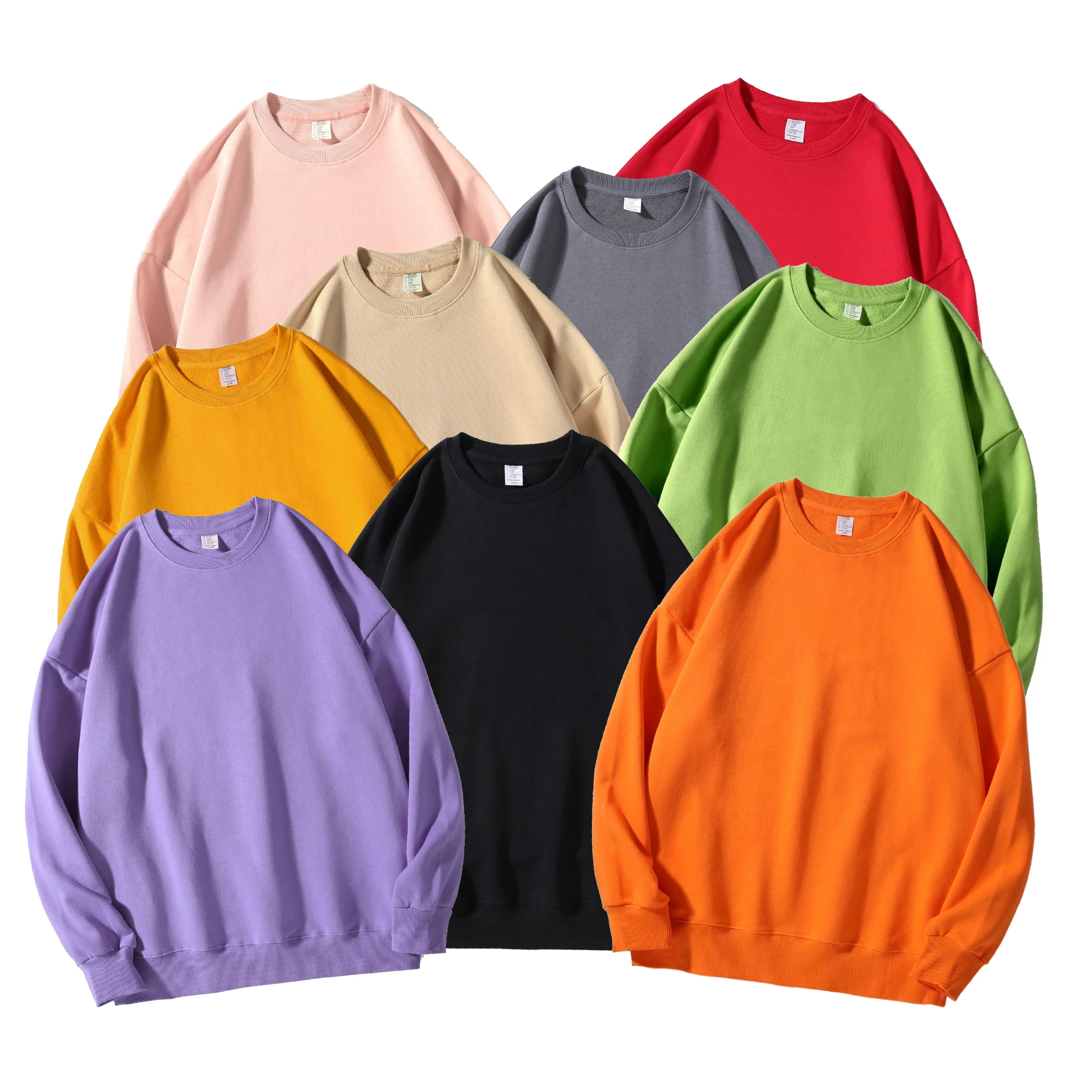 

Plain 380GSM Mens Sweatshirts French Terry Sweatshirt Pullover Crewneck Sweatshirt