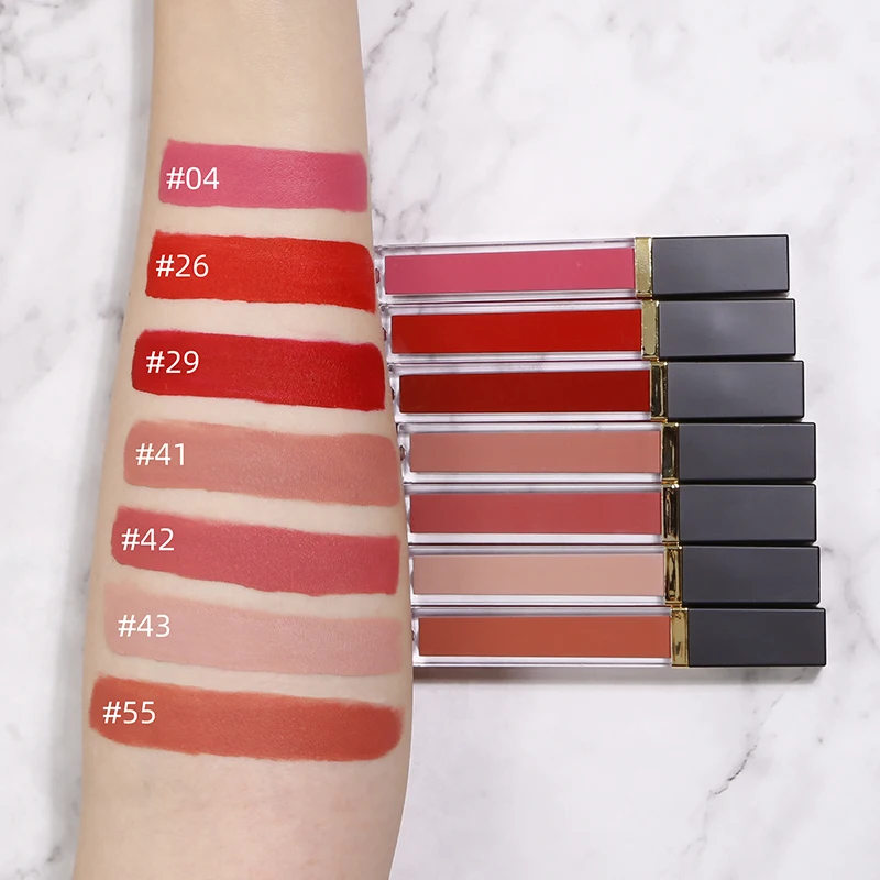 

RTS81 Cruelty free private label vegan velvet lipstick wholesale liquid lipstick long lasting waterproof matte liquid lipstick