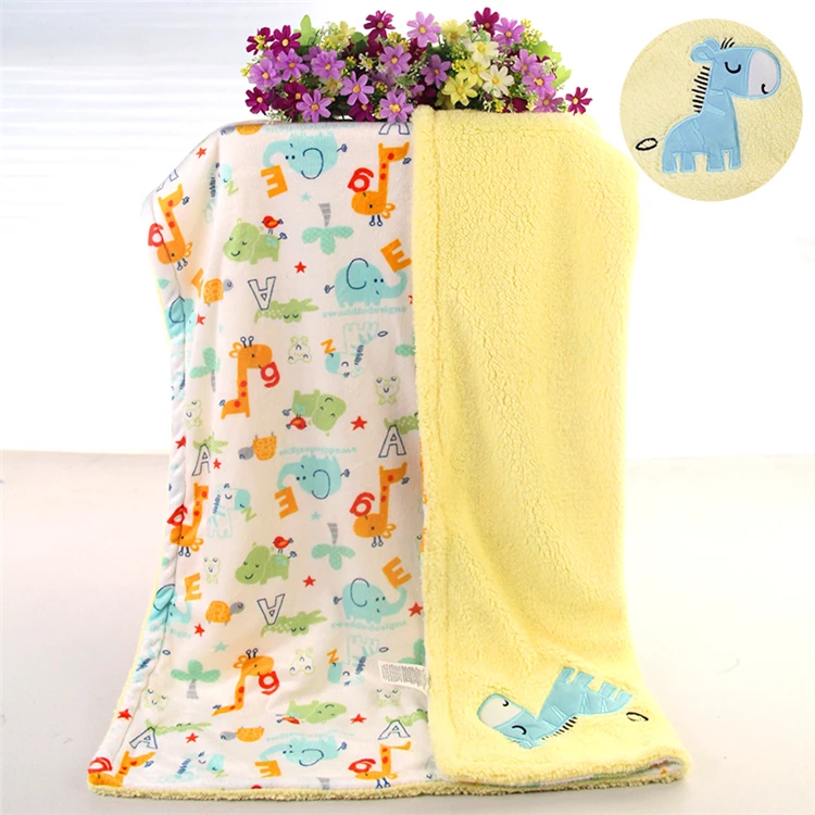 Factory Price Newborn Warm Short Plush Baby Blanket With High Quality