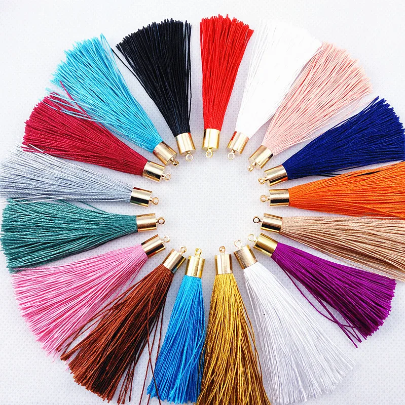 

Colorful Mini Polyester Tassels Tassel Earrings Fring Bag Decoration Keychain Tassel For Jewelry Accessory, Picture shows