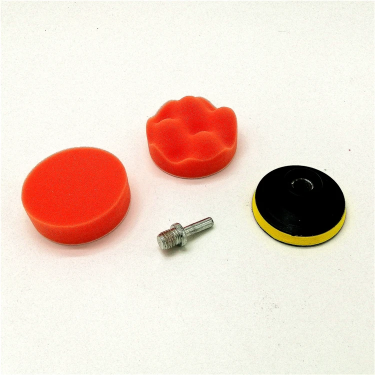 
Hot Sale 4 pack 3 Inch hook and loop polishing pad cutting foam pads car polish kit set 