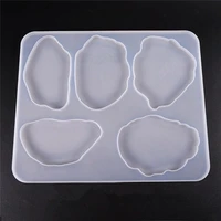 

Silicone pot base teacup mat mould irregularity jewelry silicone geode mold concrete casting coaster mold