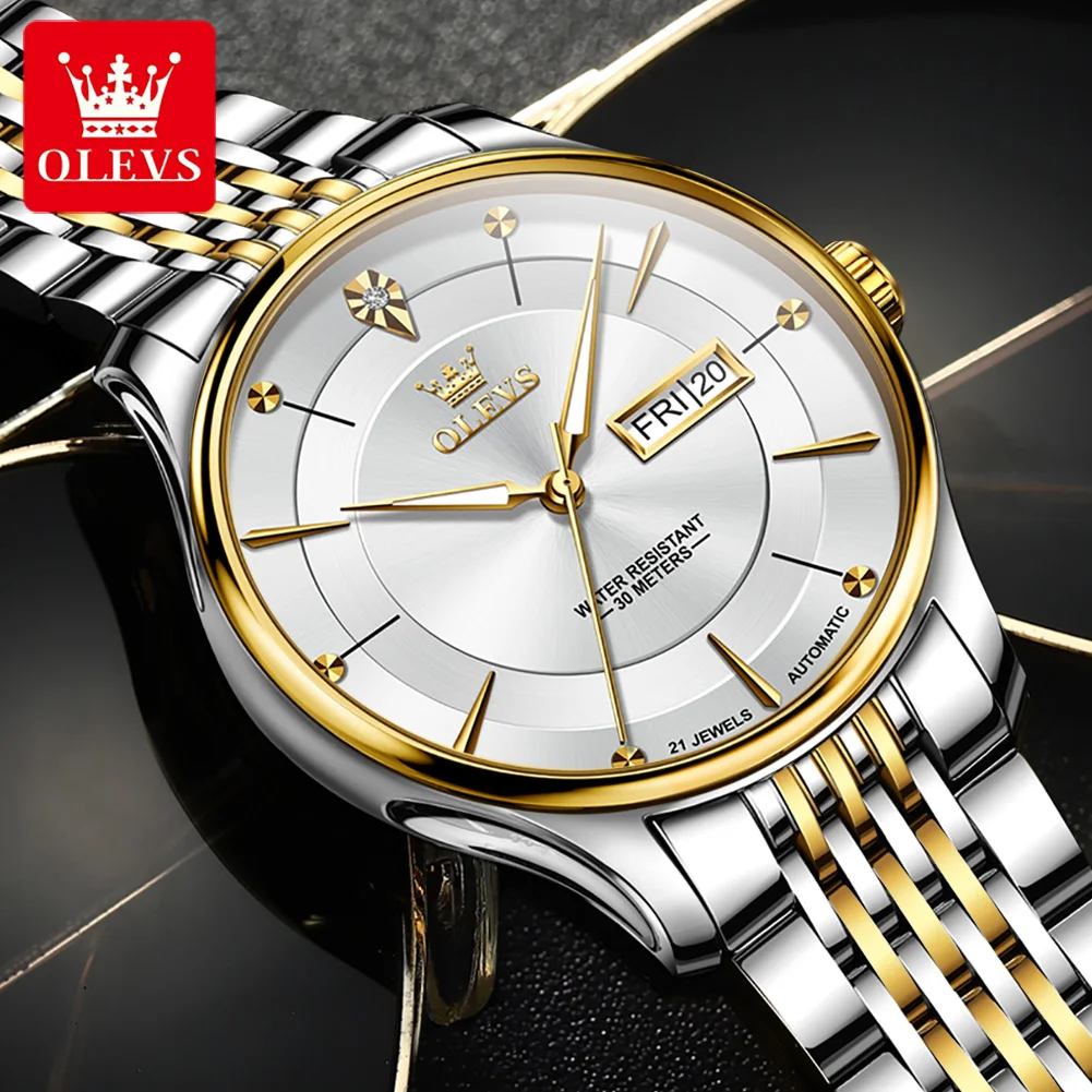 

OLEVS 9927 High Quality Luxury Private Label Custom Logo Men Automatic Mechanical Movement Wrist Watch