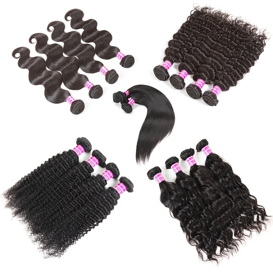 

Brazilian Body Deep Water Wave Cuticle Aligned Human Hair Weave Bundles Wholesale Straight Bundle Virgin Hair Vendors, Natural black color hair bundles