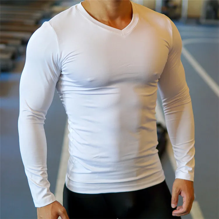 Excellent Quality Mens Athletic T-shirt,Gym Fitness Men Long Sleeve ...