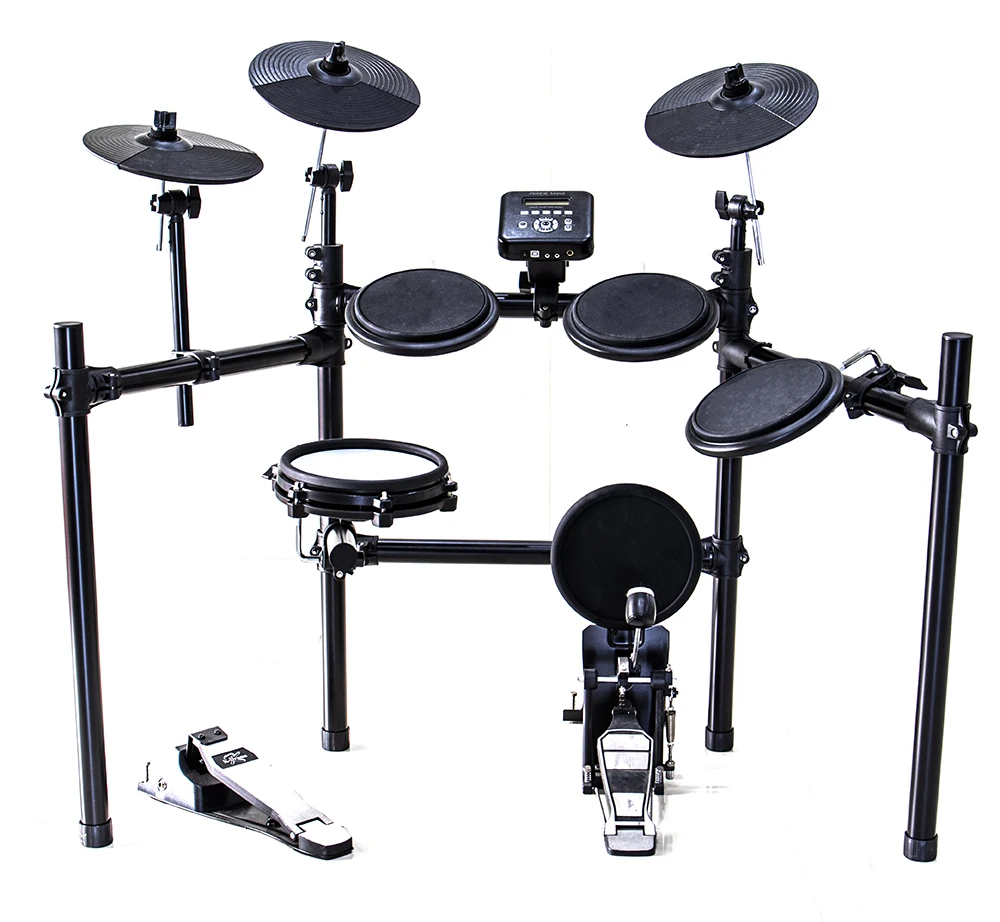 

8 piece Electronic Drum Set Electric Drum kit 5 Drums 3 cymbals for beginners, Black