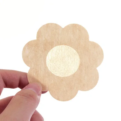 

Pasties Nonwoven Fabric Nipple Cover Stickers Disposable Breast Petals Flower Shape, Nude, balck or custom color