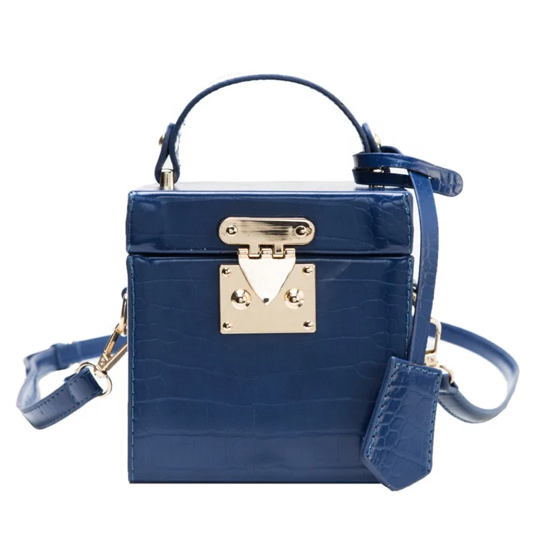 

Elegant fashion fall winter series small square chains womens hand bags Square leather bag 2020