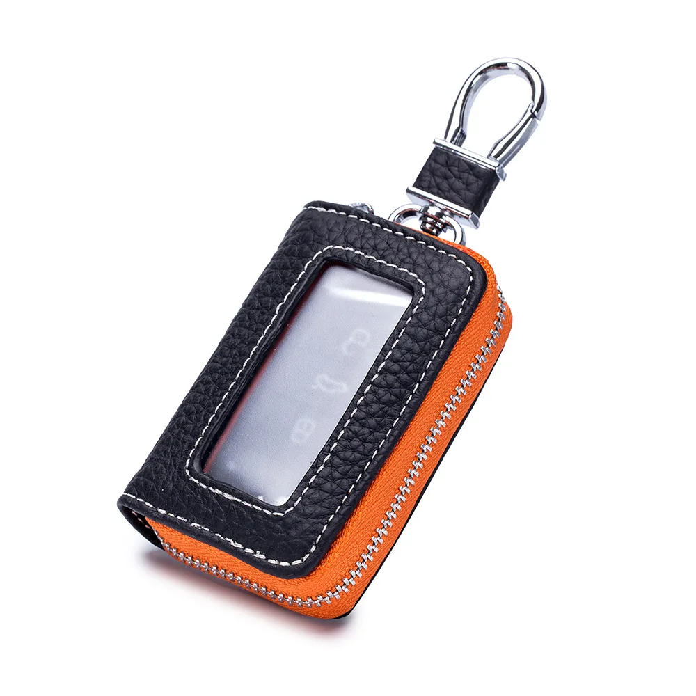 

Hot Sale Zippered Key Case Cover Leather Car Key Wallet, Customized color