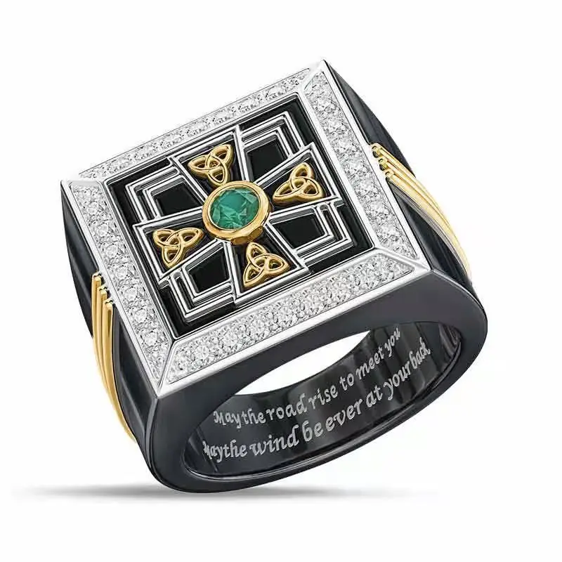 

Men's Vintage Cross Ring Religious Ring Cross Jewelry Men