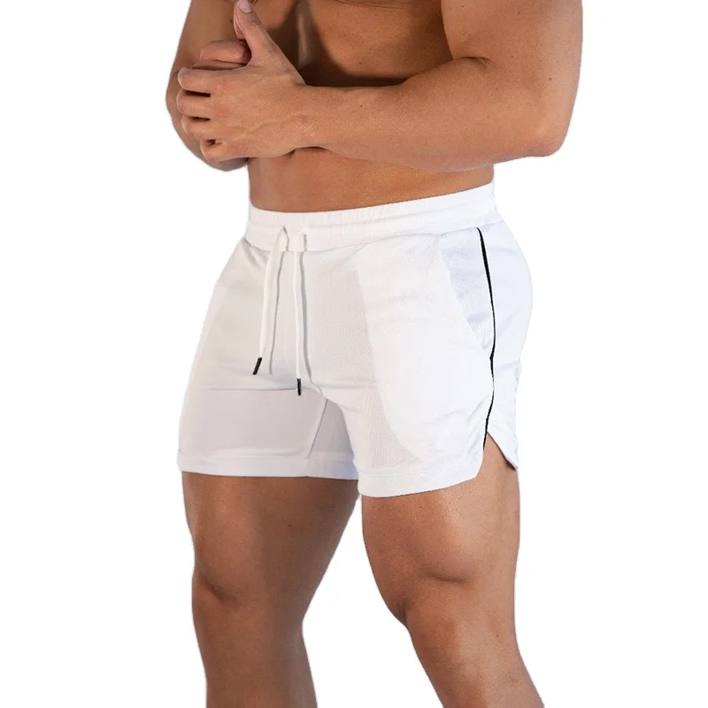 

New summer plain light panel men's mesh quick-drying fitness shorts running sports casual basketball training shorts