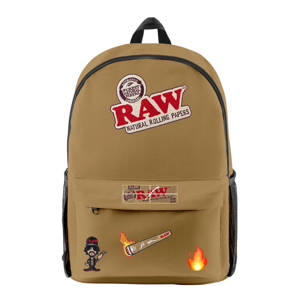 

Unisex Fashion polyester backpack with RAW high quality School Travel RAW Backpacks Low MOQ RAW cigar Back Pack, Colorful