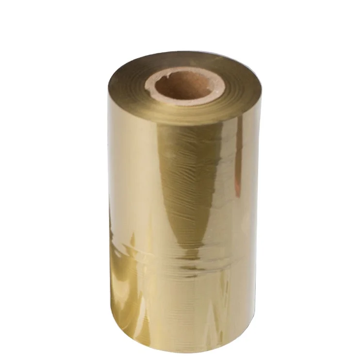 CK16 Gold Color Wax Ribbon Jumbo Roll for Thermal Transfer Barcode Printer