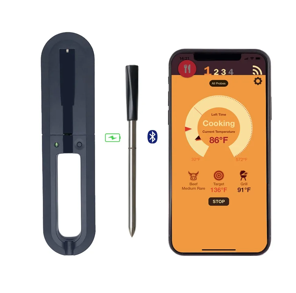 

Holink Smart Meat Thermometer for The Oven Grill on Mobile Smart Kitchen Tools