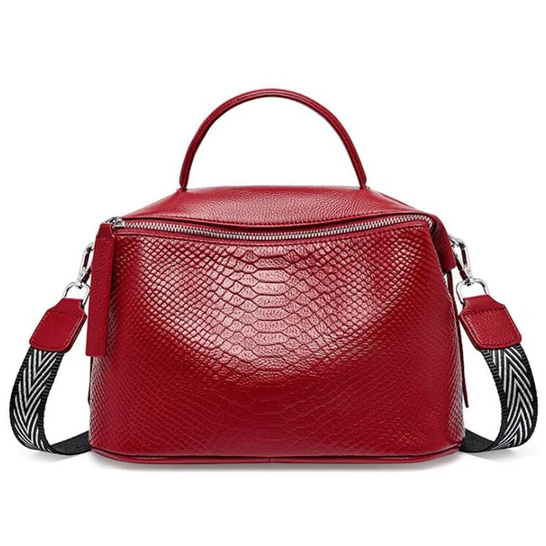 

High quality python pattern design latest ladies hand bags women handbag genuine leather