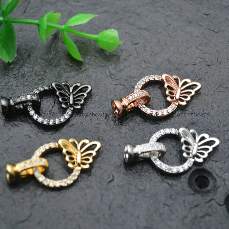 

Cute Butterfly shape Necklace Clasps Jewelry Findings fit Multi Rows Beads Necklace Making