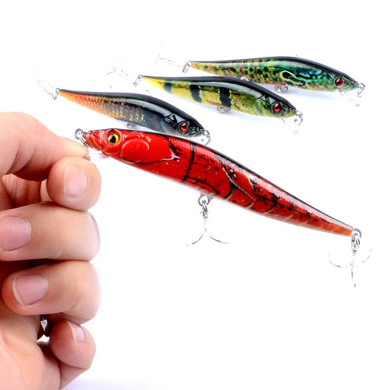 

1Pcs 10cm 10g Color Painted Minnow Fishing Baits Lures Suspend Isca Artificial Pesca Lures With 6# Hook For Boat Fishing