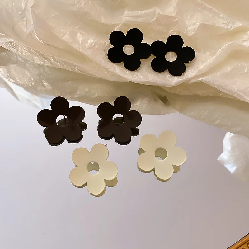 

fashion trendy metal alloy flower stud earrings