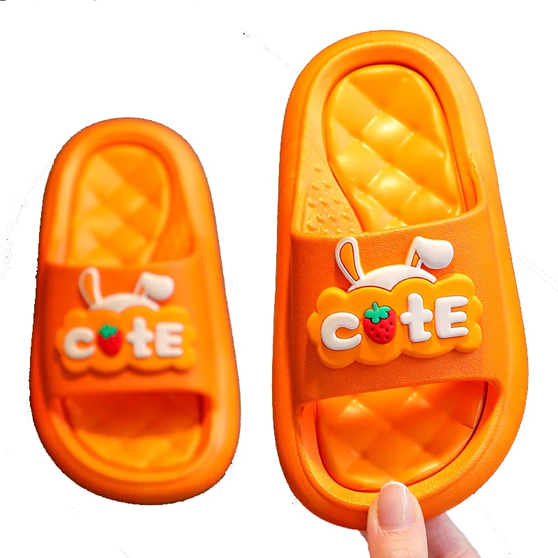 

Cute rabbit New Spring\Summer Kids Children Slippers Cute Lovely Cartoon Wading Slides Shoes Quality PVC Smelless Sandals