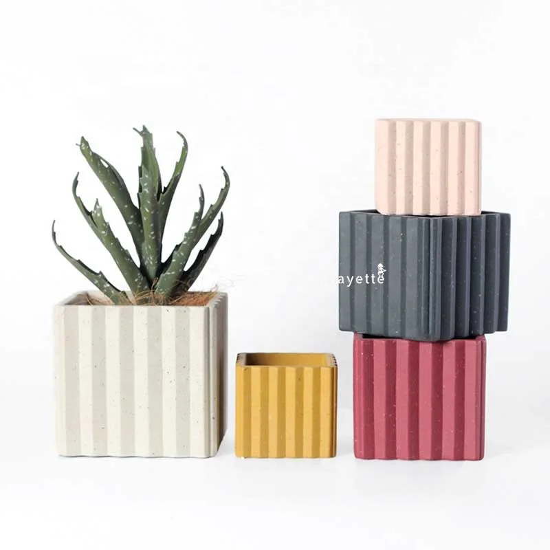 

5" Rectangular Planter Plant Pots Rectangular Planter Box Indoor Ceramic Plant Pots without Saucer, Optional