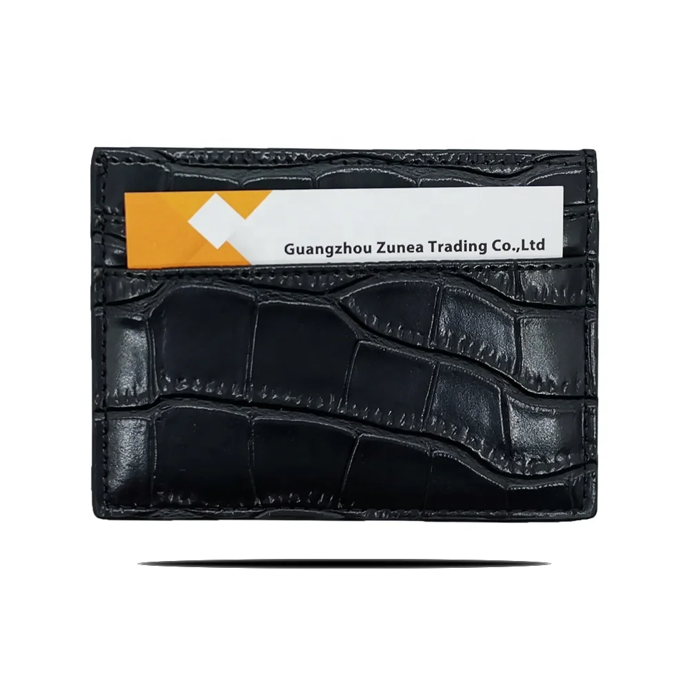 

PU crocodile leather credit cardholders card holder Custom wallet croc business card name card
