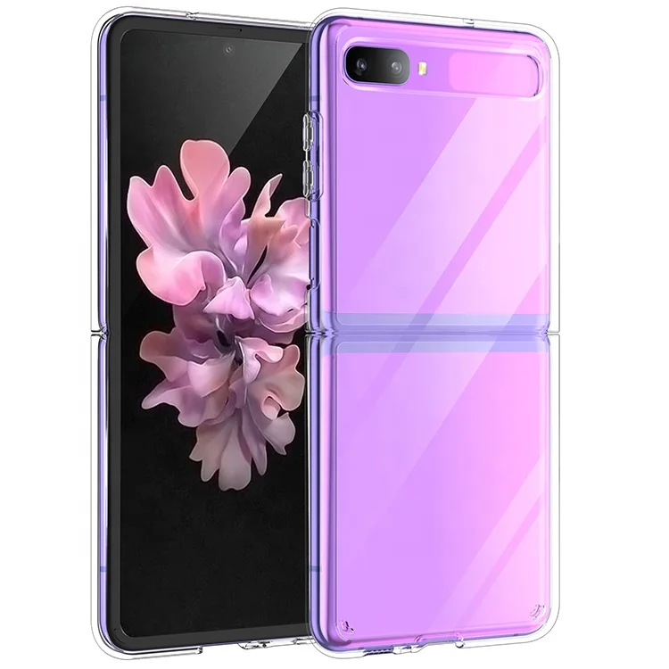 

Clear Back Shockproof PC Bumper Phone Case for Samsung Galaxy Z Flip Hard Transparent Back Flexible Cover, Multi-color, can be customized