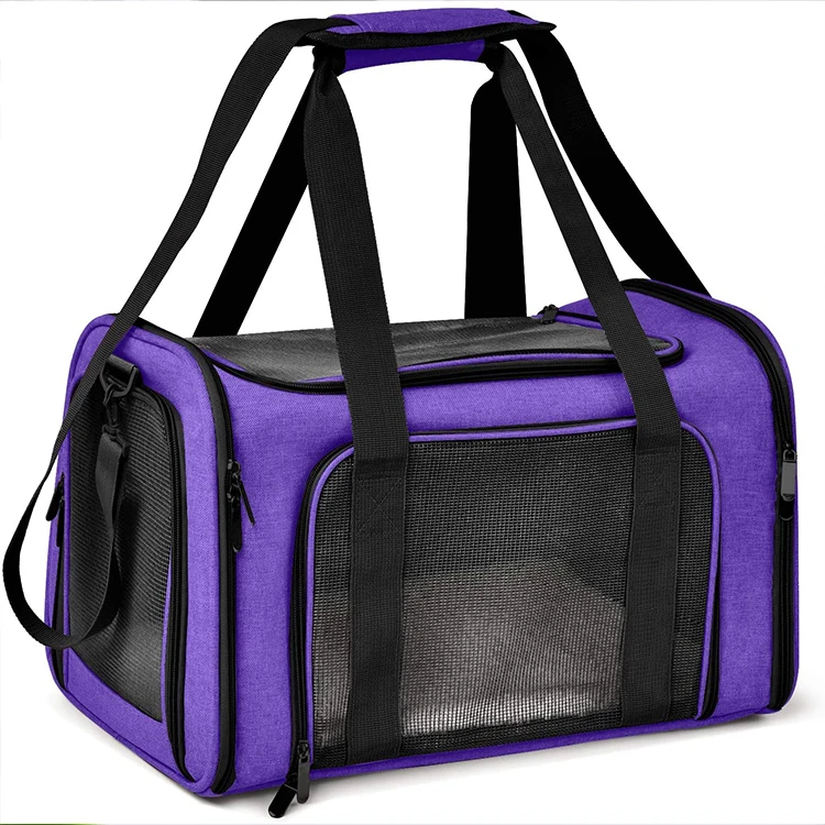 

Portable Travel Carrier Bag Locking Safety Zippers Pet Bags Pet Cages Carriers, Customized color