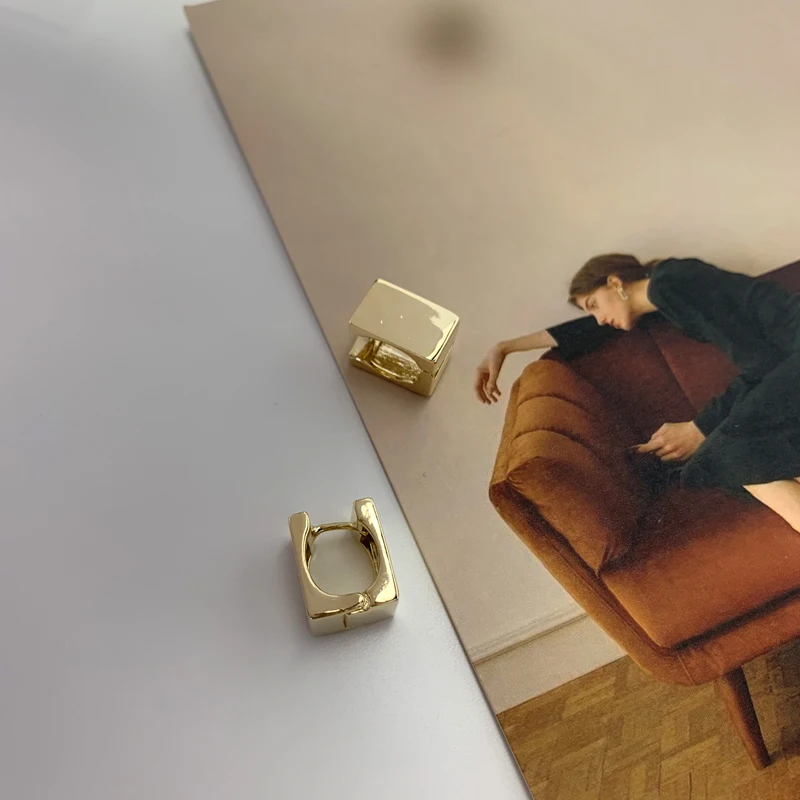 

Vershal Minimalist Jewellery 18K Gold Plated Stud Earrings Jewelry For Women