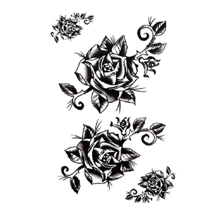 

TBS Tattoo Waterproof Half Arm Sexy Flower Skin Tattoo Sticker For Women, Cmyk