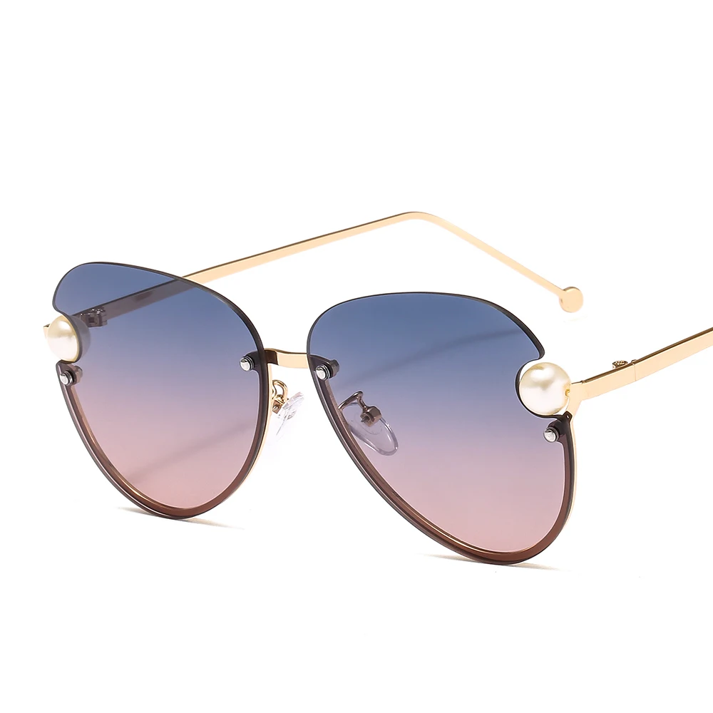 

Eyewears Rimless Designer Sunglasses Metal Fashion Vintage Sun glasses mens river