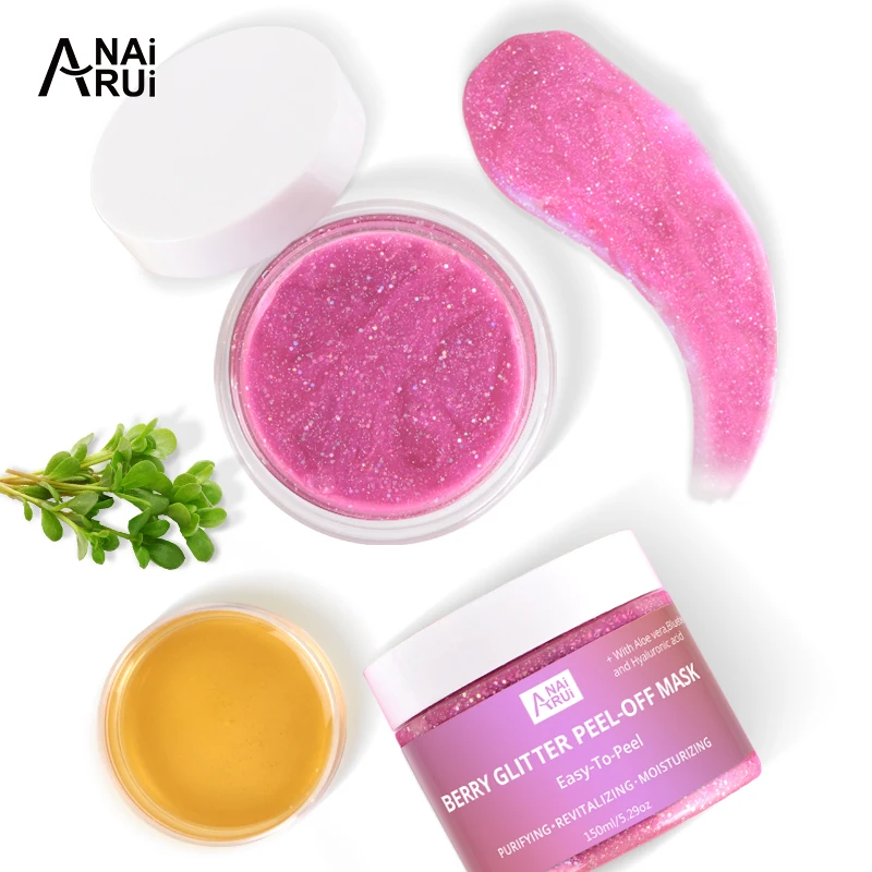 

Peel off Pore blackhead cleaning Berry glitter peel off mask hydrating Natural cleaning mask, Pink