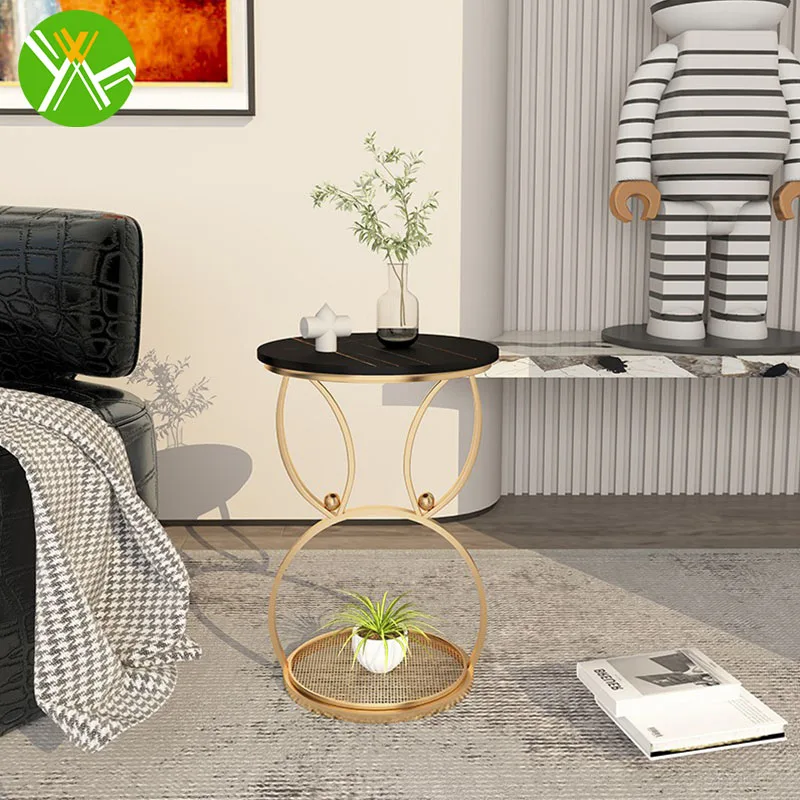 

Yuhai new styleside tables for living room bedroom modern Hexagonal Nordic folding packaging metal bed side table for livingroom