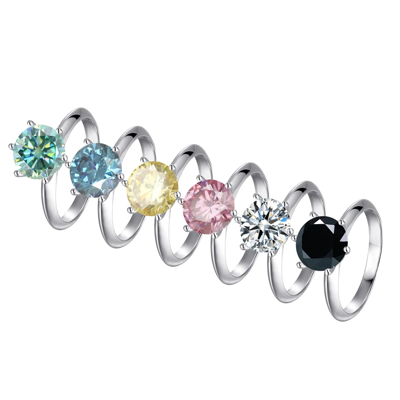 

Abiding Luxury Women 3.0ct Moissanite Diamond Jewelry Wedding Band Ring Moissanite Diamond 925 Sterling Silver Ring