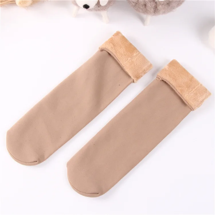 

Autumn and winter imitation nylon warmth and cheap socks manufacturers home floor socks anti-pilling snow socks wholesale, Picture shows