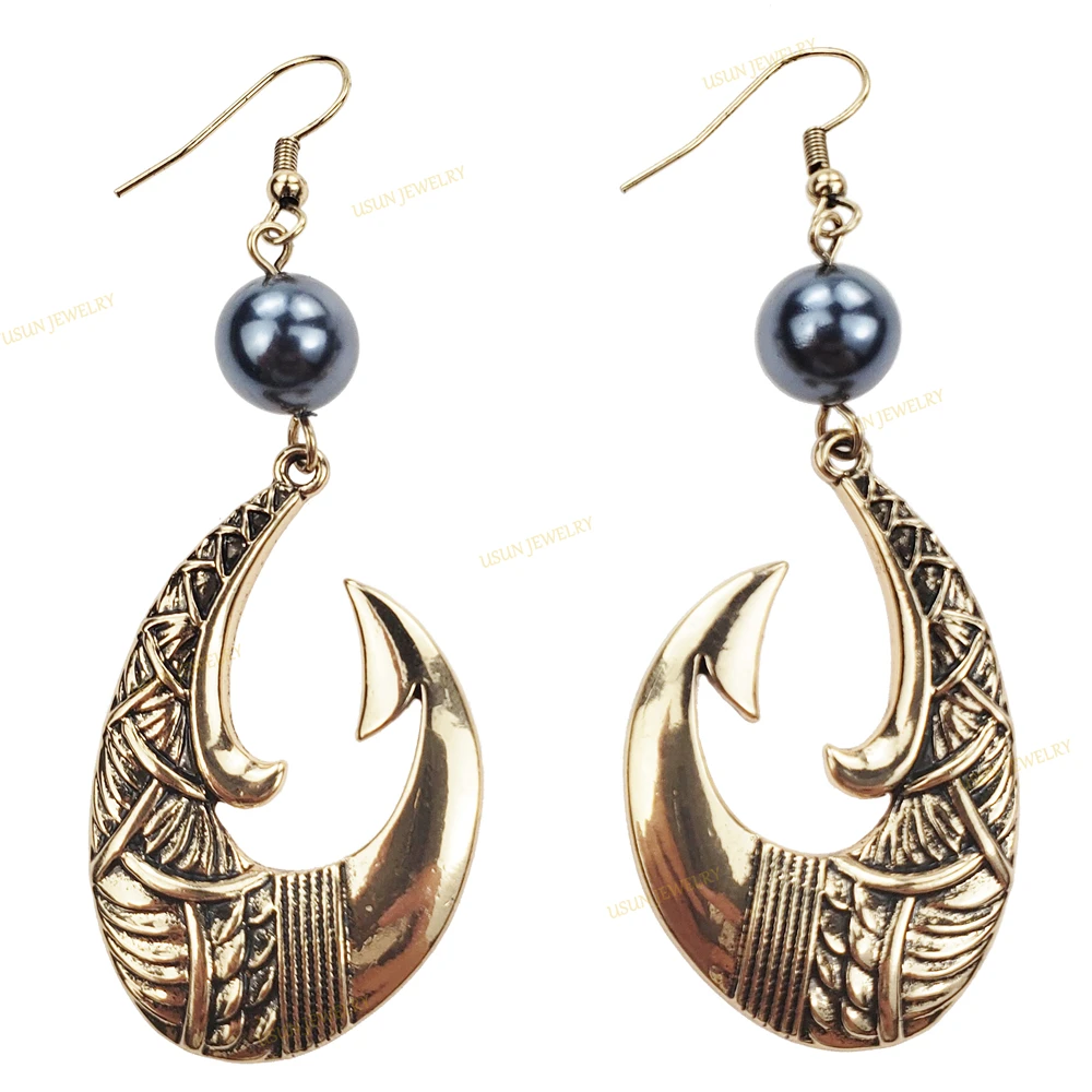 

New arrived hawaiian tribe 14k gold plated pearl earring hooks enamel jewelry earrings for women, Customized color