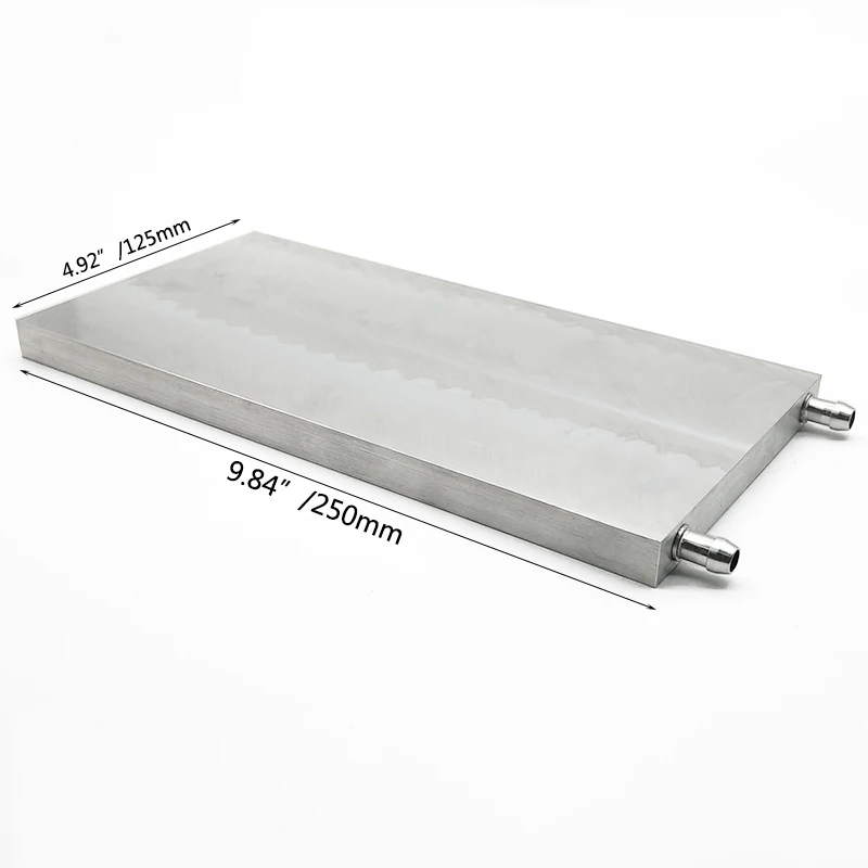 

250x125x15mm Aluminum Water Cooling Block Radiator Heat Sink System, Silver