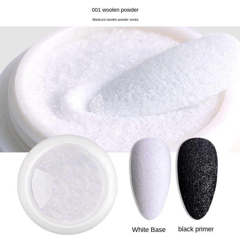 

Woolen powder nail art granulated sugar powder white snowflake powder black star glitter nail art accessories nail polish, Choose