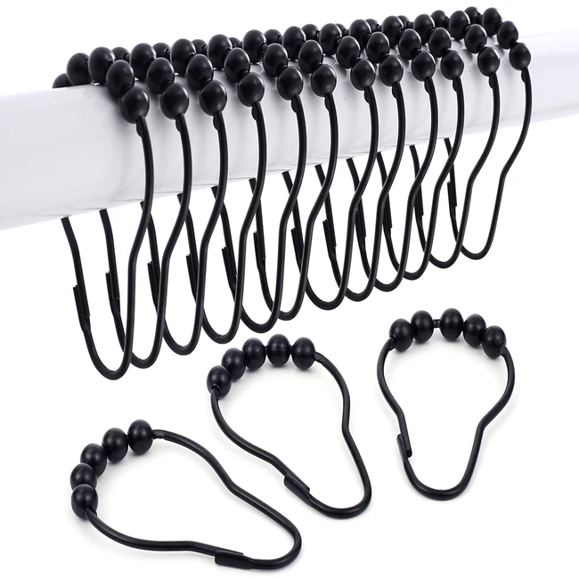 

Black Metal Ball Shower Curtain Hook, Accept all colors