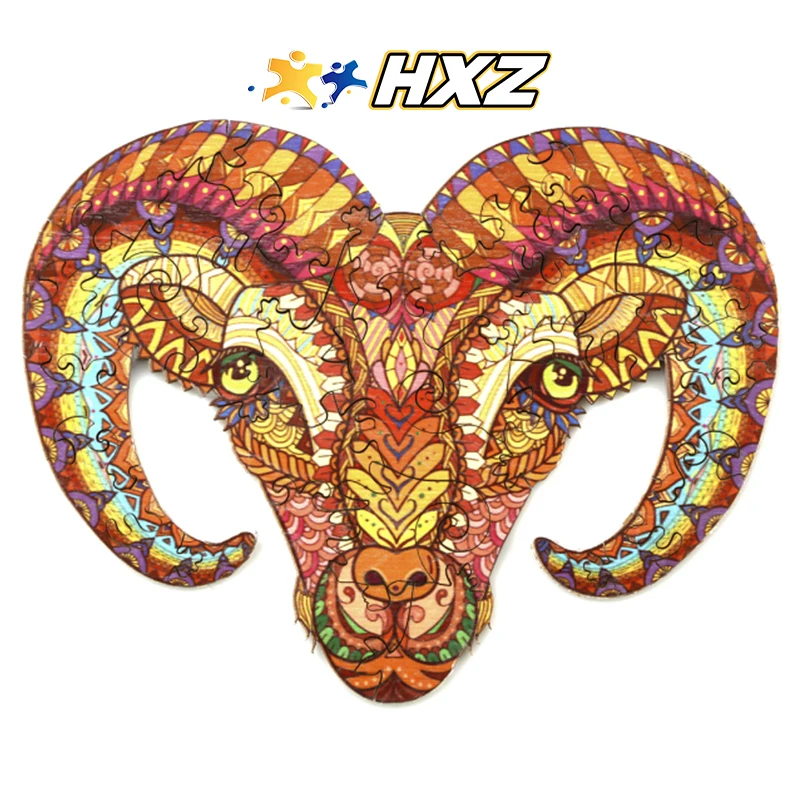 

Free Shipping BIGHORN SHEEP custom puzzle 3D wooden puzzle toys wood jigsaw puzzlefor gift