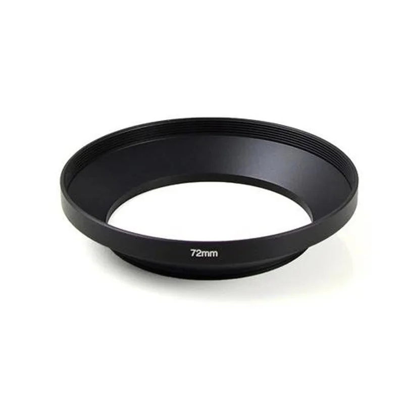

72mm 77mm 82mm Black Camera Metal Lens Hood Wide Angle Screw In Mount Lens Hood for canon nikon for S&ny Pentax