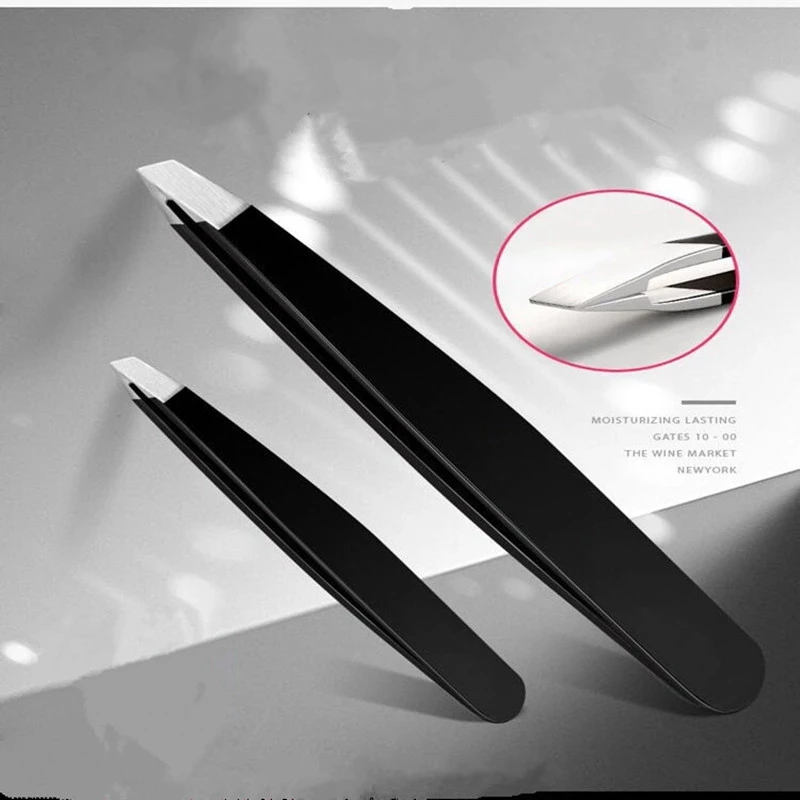 

Eyebrow Tweezers Set Stainless Steel Flat Tip/Slant Tip/Point Tip Hair Removal Eye Tweezers, Customer's choice