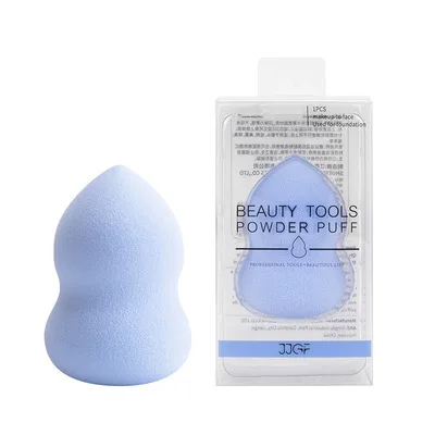

The new soft facial Water into a large rubber gourd dry and wet soft beauty egg makeup egg single box powder puff, Blue