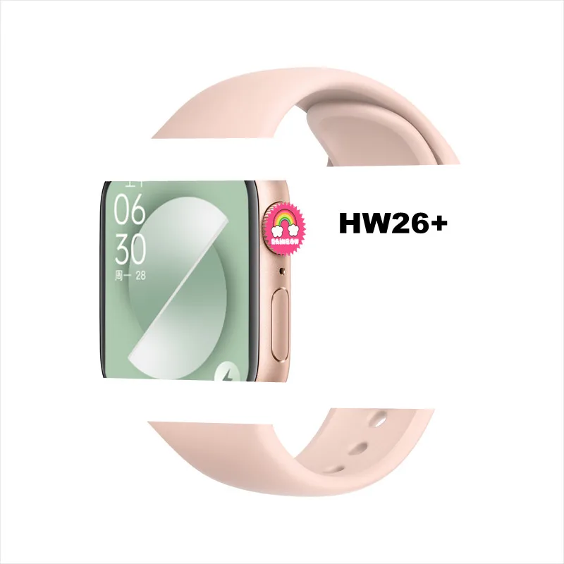 

2021 Latest Product 1.75 Inch Phone Smartwatch HW26 Plus Wireless Charger Customize Dial wristwatch Sports Smart watch HW26+, 5 colors