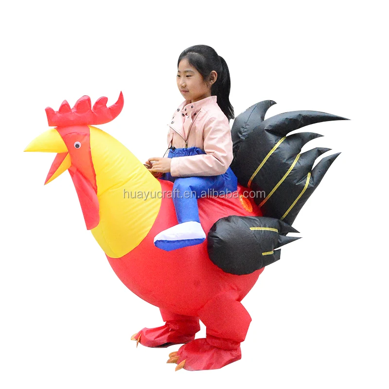 New Cospaly Chicken Inflatable Costume Blow Up Cock Costume For Halloween Cosplay Party