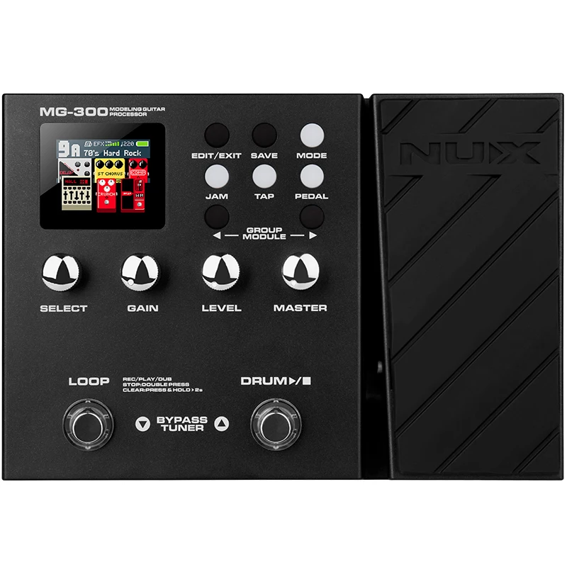 

NUX MG300 Electric Guitar Digital Multi-effect Guitar Effect Pedal with Distortion/Overdrive/Delay/Reverb/Loop Recording