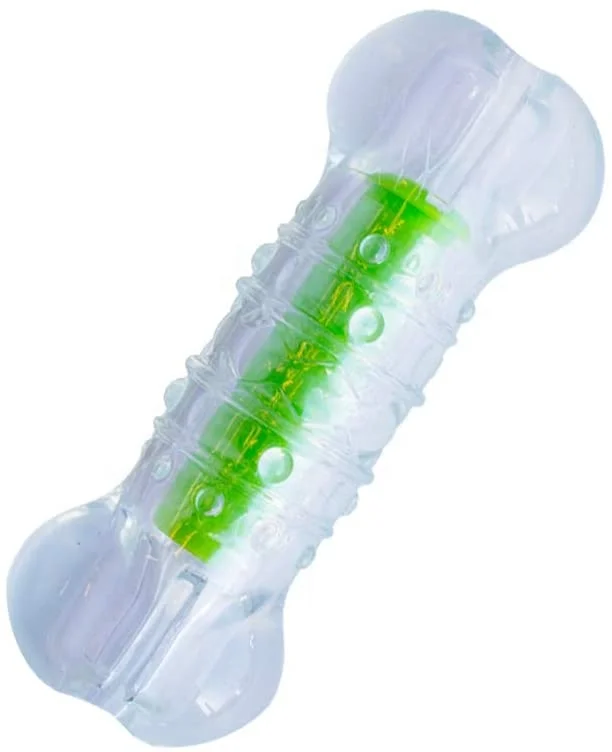

Bone shape teeth chew dog pet toy crunch chew toys, Clear or custom
