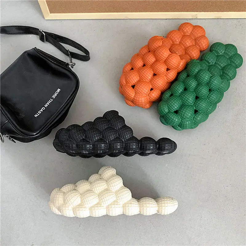 

Free shipping drop shipping soft eva foam massage bubble slides indoor bathroom slippers for womens men